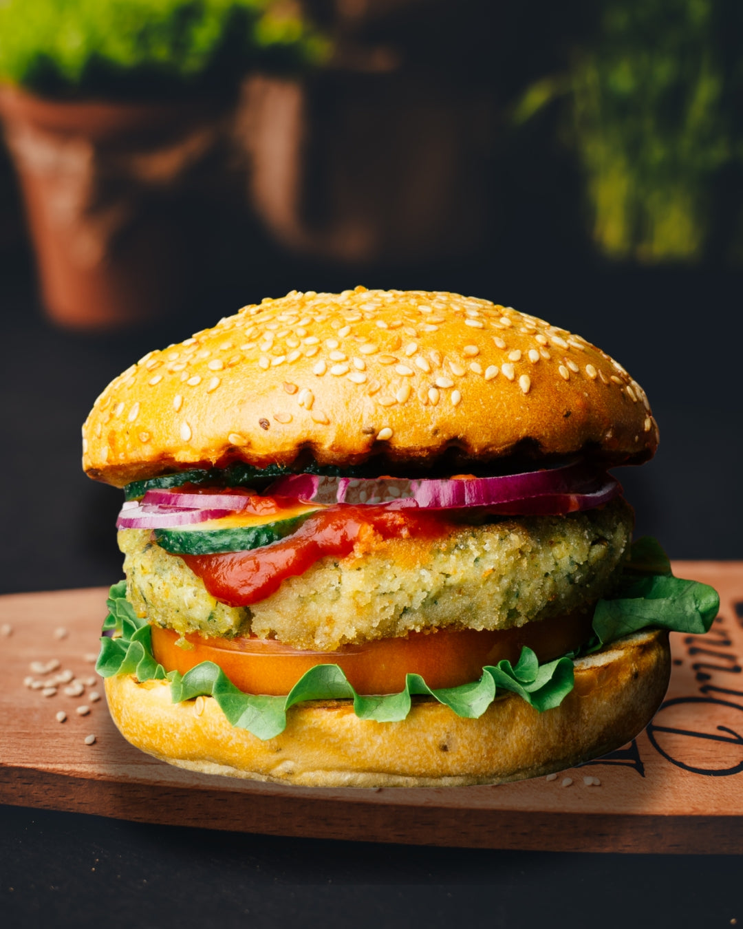 Veggie Stack Burger (V)